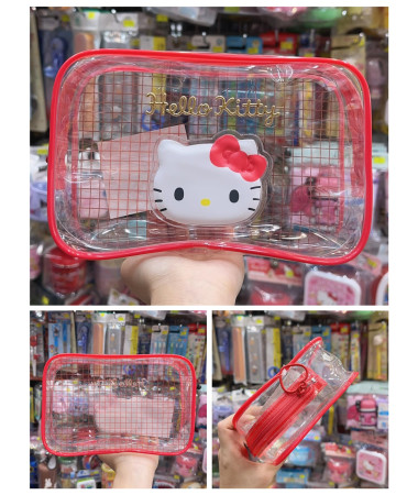 🇯🇵日本直送🇯🇵 Kitty 透明拉鍊收納袋/化妝袋