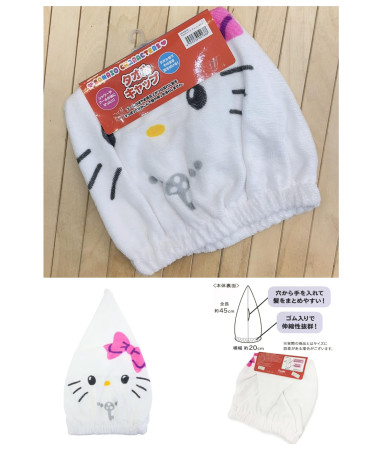 🇯🇵日本直送🇯🇵 Kitty 三角吸水毛巾頭巾/髮帽