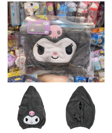 🇯🇵日本直送🇯🇵  Kuromi 三角吸水毛巾頭巾/髮帽