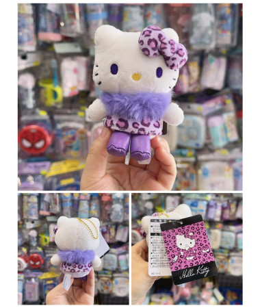 🇯🇵日本直送🇯🇵 Hello Kitty 豹紋毛公仔匙扣