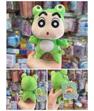 🇯🇵日本直送🇯🇵 蠟筆小新青蛙造型毛公仔匙扣