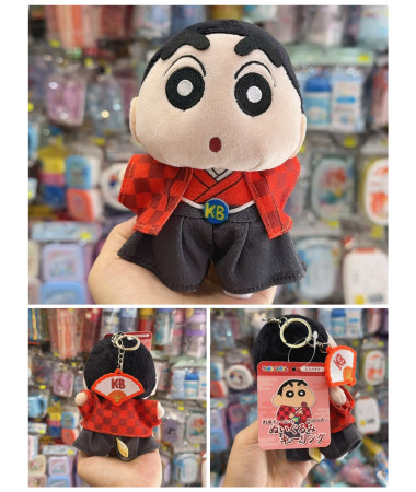 🇯🇵日本直送🇯🇵 蠟筆小新和服造型連刺繡配件毛公仔匙扣