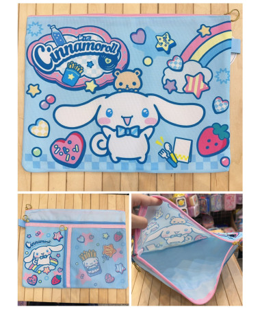Cinnamoroll 玉桂狗 布質拉鍊文件功課袋