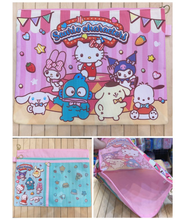 Sanrio Characters 布質拉鍊文件功課袋