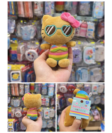 🇯🇵日本直送🇯🇵 Hello Kitty 曬黑黑皮毛公仔匙扣