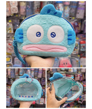 水怪拉鍊化妝袋連手挽袋