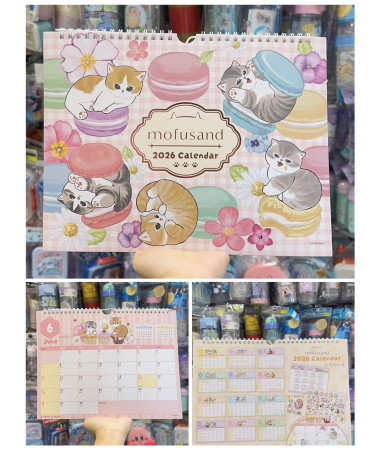 Mofusand 鯊魚貓 2026 年掛曆