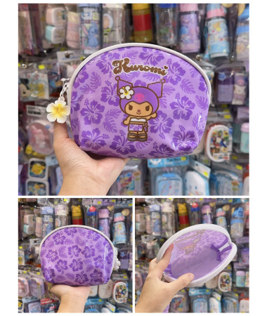 🇯🇵日本直送🇯🇵 Kuromi 夏威夷黑皮系列拉鍊膠面化妝袋