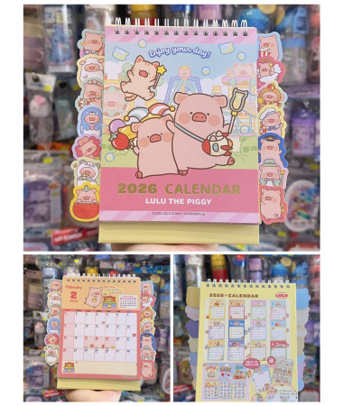 Lulu 豬 2026 年座枱月曆