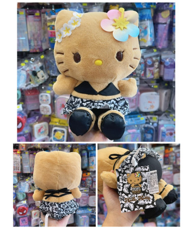 🇯🇵日本直送🇯🇵 Hello Kitty 夏威夷黑皮毛公仔