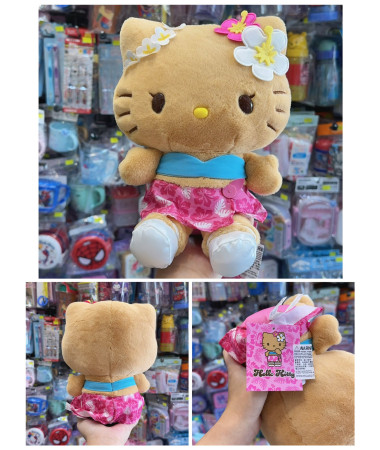 🇯🇵日本直送🇯🇵 Hello Kitty 夏威夷黑皮毛公仔