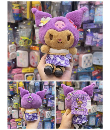 🇯🇵日本直送🇯🇵 Kuromi 夏威夷黑皮毛公仔匙扣