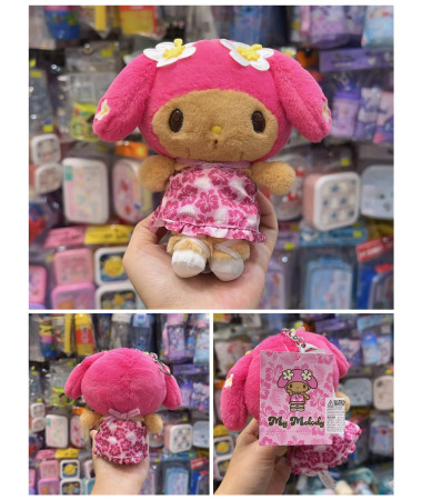 🇯🇵日本直送🇯🇵 My Melody 夏威夷黑皮毛公仔匙扣