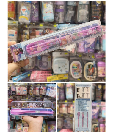 Frozen Elsa Anna 筷子匙羹叉餐具連收納盒套裝