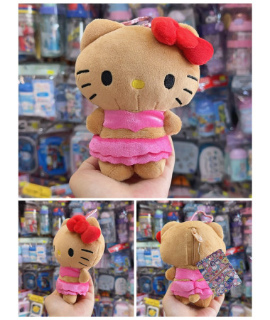 🇯🇵日本直送🇯🇵 Hello Kitty 黑皮系列毛公仔匙扣