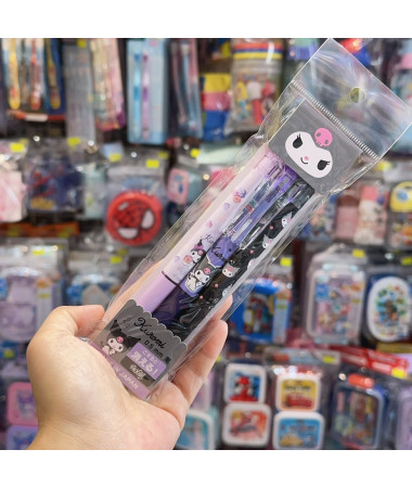 🇯🇵日本直送🇯🇵 Kuromi 可擦黑色原子筆(一套3枝)