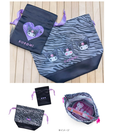 🇯🇵日本直送🇯🇵 Kuromi 動物圖紋系列索繩袋/便當袋