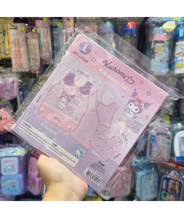 Kuromi 小童圍裙/勞作圍裙連手袖套裝(L Size)