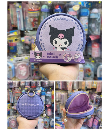 Kuromi 圓形收納拉鍊袋連匙扣