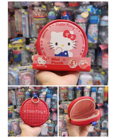 Hello Kitty 圓形收納拉鍊袋連匙扣
