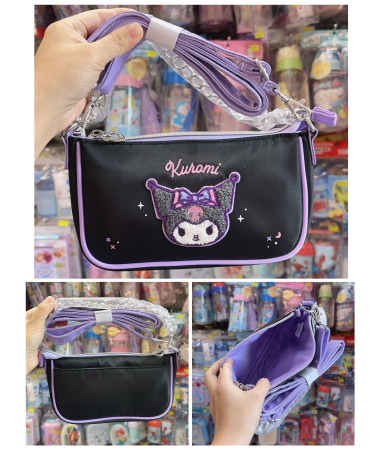 Kuromi 兩用手挽斜孭袋(袋帶可拆卸)