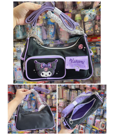 Kuromi 兩用腋下包斜孭袋(袋帶可拆卸)