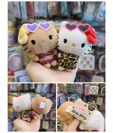 🇯🇵日本直送🇯🇵 Hello Kitty 黑皮磁石毛公仔匙扣