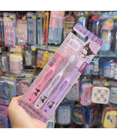 🇯🇵日本直送🇯🇵 Kuromi 小童牙刷套裝(3枝裝)