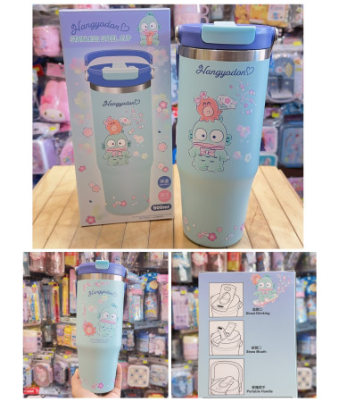 水怪大容量手挽雙用保溫樽(可直飲或吸管)