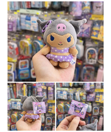 🇯🇵日本直送🇯🇵 Kuromi 夏威夷黑皮毛公仔匙扣