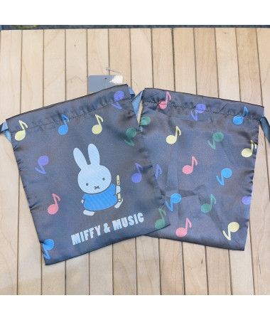 🇯🇵日本直送🇯🇵 Miffy and Music 絲質索繩袋