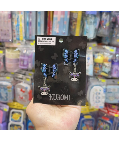 🇯🇵日本直送🇯🇵 Kuromi 黑蝴蝶造型系列鯊魚髮夾