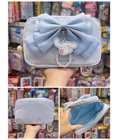 Cinnamoroll 玉桂狗蝴蝶結化妝袋