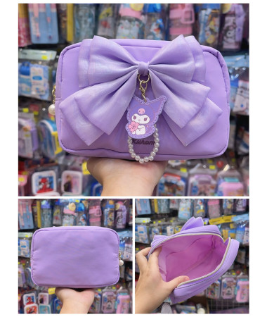 Kuromi 蝴蝶結化妝袋