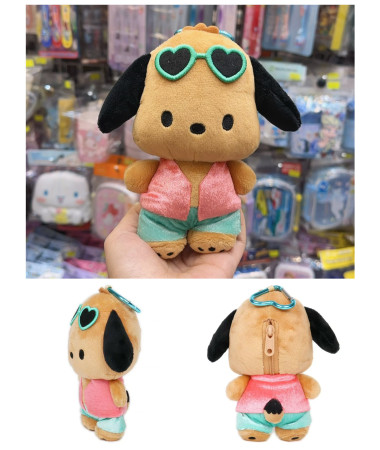 🇯🇵日本直送🇯🇵 PC 狗夏威夷黑皮毛公仔匙扣