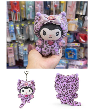 🇯🇵日本直送🇯🇵 Kuromi 豹紋造型系列毛公仔匙扣