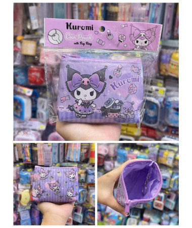 Kuromi 拉鍊散銀包(內有鎖匙圈)