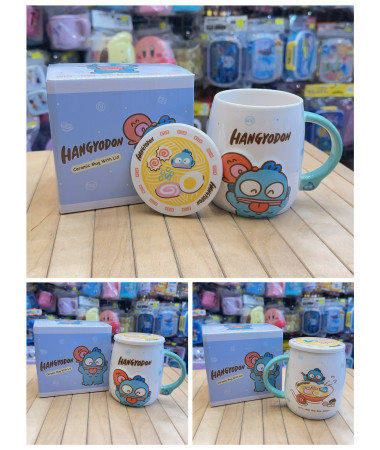 水怪有耳陶瓷杯連蓋