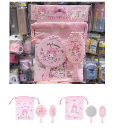 🇯🇵日本直送🇯🇵 My Melody 鏡梳連索繩袋套裝