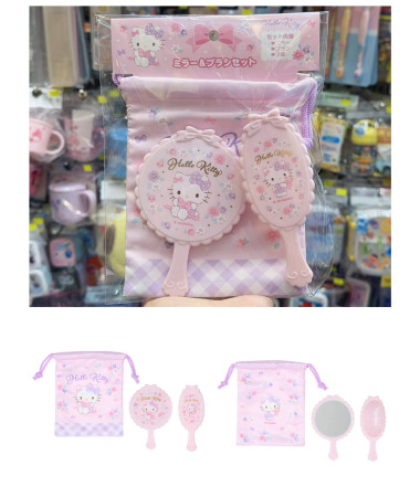 🇯🇵日本直送🇯🇵 Hello Kitty 鏡梳連索繩袋套裝