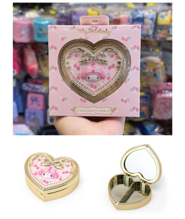 🇯🇵日本直送🇯🇵 My Melody 公仔心型飾物盒連鏡