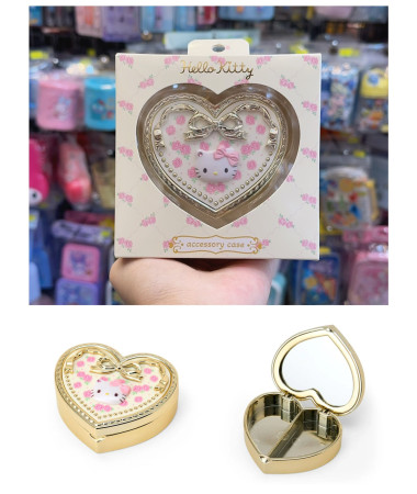 🇯🇵日本直送🇯🇵 Hello Kitty 公仔心型飾物盒連鏡
