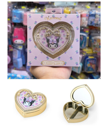 🇯🇵日本直送🇯🇵 Kuromi 公仔心型飾物盒連鏡
