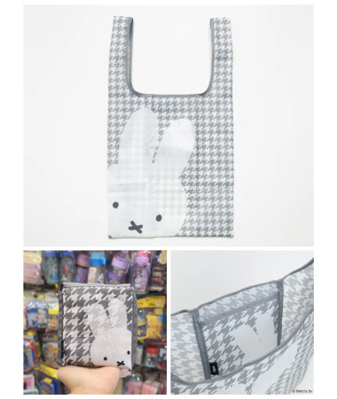 🇯🇵日本直送🇯🇵 Miffy 千鳥格紋可摺疊購物環保袋