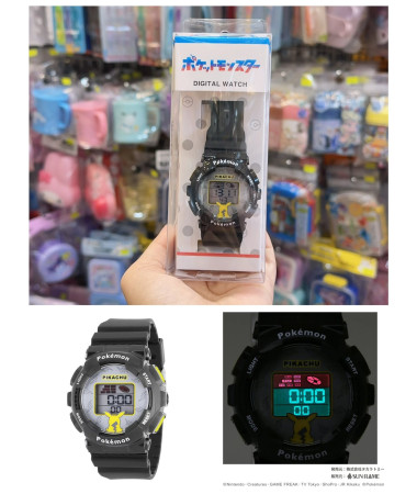🇯🇵日本直送🇯🇵 Pokemon 比卡超黑色電子手錶