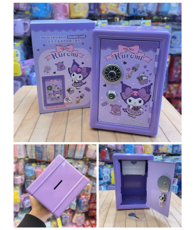 Kuromi 直身夾萬連密碼鎖及鎖匙/錢箱