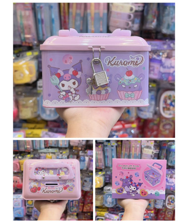 Kuromi 手挽式鐵盒錢箱