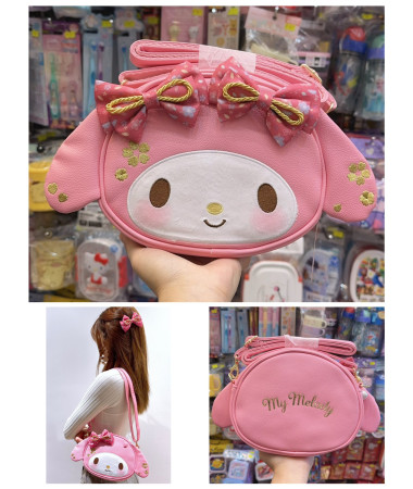 Melody 和風斜孭袋連蝴蝶結髮夾