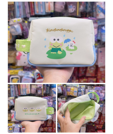 Keroppi 青蛙化妝袋連手挽帶