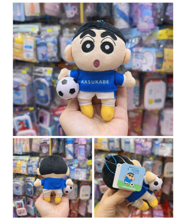 🇯🇵日本直送🇯🇵 蠟筆小新足球造型毛公仔匙扣